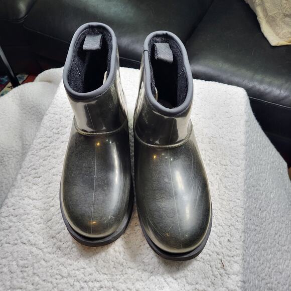 Ugg clear classic mini shearling boots bootie womens size 7 - Picture 4 of 8